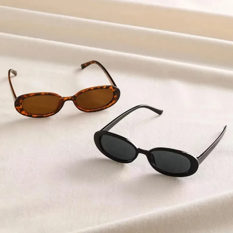vintage lunettes de soleil ovales femmes marque de luxe concepteur petites lunettes de soleil ovales rétro noir rouge lunettes dames lunettes uv400 lunettes