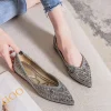 automne femmes ballerines nouveaux strass plat mocassins décontractés femme grande taille 43 sans lacet bateau chaussures chaussure femme