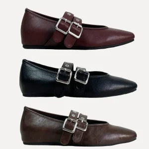 Chaussures femme peu profondes dames ballerines chaussures bout rond luxe mode boucle sangle femmes chaussures plates Mary Janes chaussures Chaussures femme peu profondes dames ballerines chaussures bout rond luxe mode boucle sangle femmes chaussures plates Mary Janes chaussures