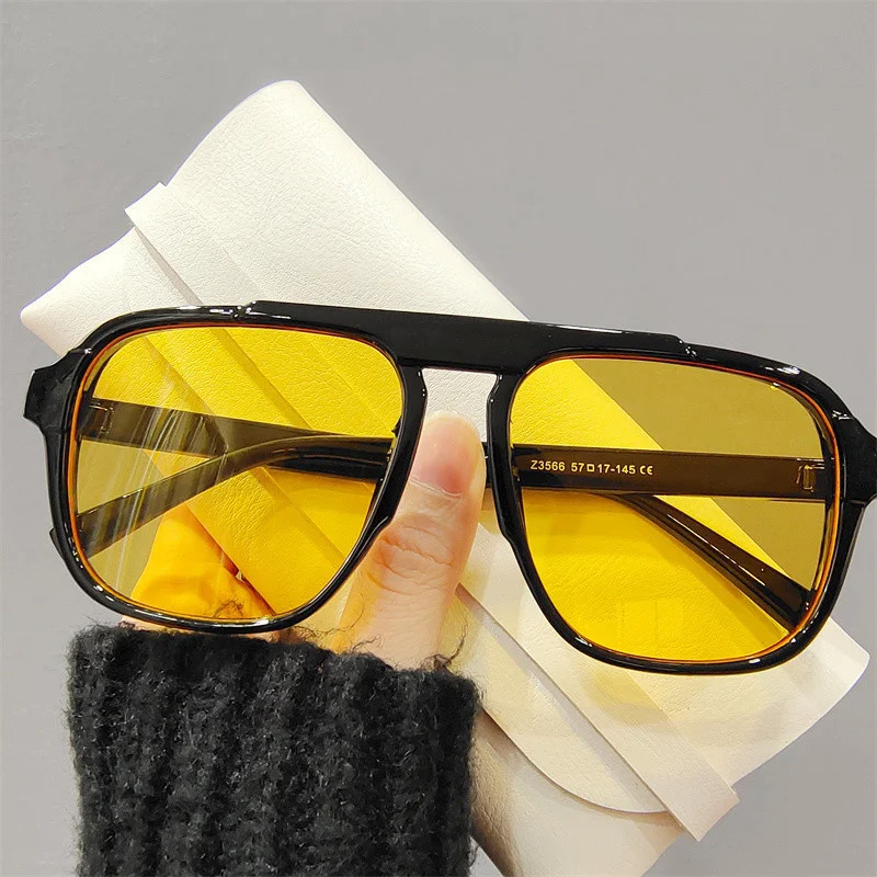 Lunettes de soleil classiques à grande monture pour hommes, lunettes de sport, lunettes de marque vintage, nuances de design, lunettes UV400