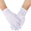 gants en coton blanc pour hommes, uniforme de smoking formel, garde d'honneur, costume de cérémonie de défilé, pièce de monnaie cosplay, gant de majordome