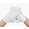 5 paires de gants en coton blanc doigt complet hommes femmes serveurs/pilotes/bijoux/travailleurs mitaines gants d'absorption de la sueur gants de protection des mains