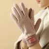 gants d'hiver pour femmes, gants chauds pour écran tactile, protection contre le froid, mitaines à doigts complets, gants épais pour cyclisme en plein air