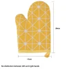gants de cuisson en coton et lin, isolation thermique pour four à micro ondes et couvre mains résistants à la chaleur, protection des mains