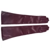 gants longs élégants en caoutchouc souple, accessoires de costume, gants de soirée noirs, garde au chaud, en cuir verni