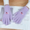 gants d'hiver pour écran tactile pour femmes, design mignon à cinq doigts, chaleur et cyclisme, gants thermiques à la mode pour les déplacements quotidiens