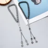 Tasbih – pierre d&rsquo;hématite naturelle, favorise la Circulation sanguine, Misbaha, 33 perles, Bracelet musulman, accessoire cadeau islamique, bijoux turcs