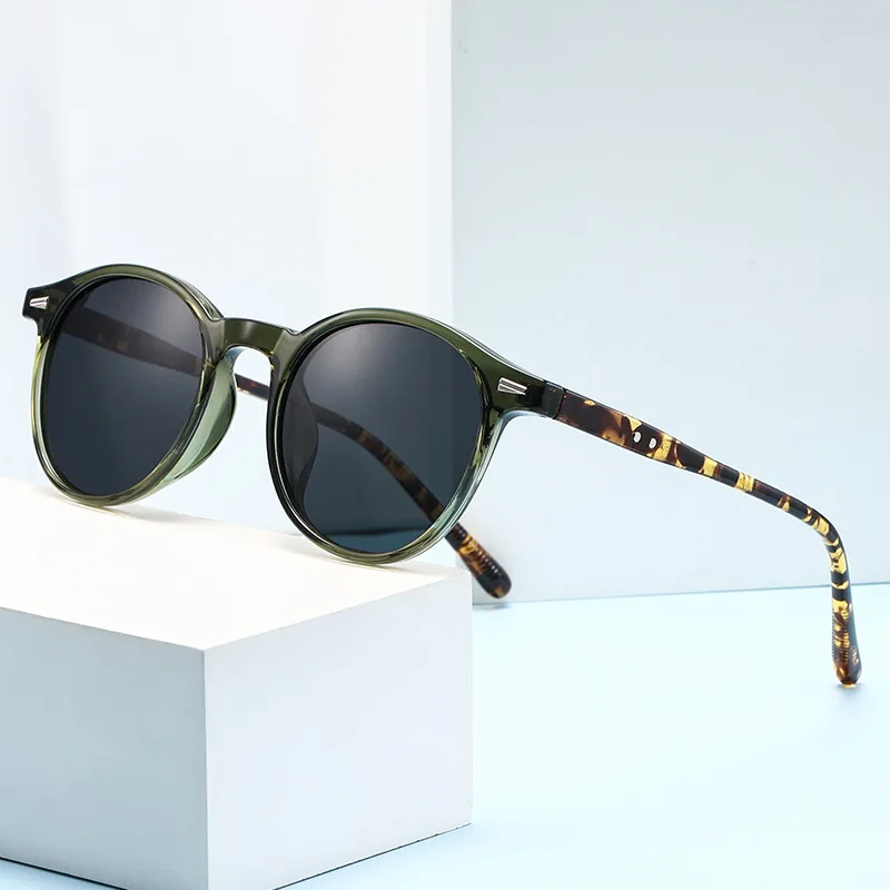 Marque de mode Vintage lunettes de soleil rondes 2025 femmes de luxe concepteur petites lunettes de soleil pour hommes conduite femme nuances lunettes UV400