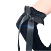 e56a gants longs élégants avec ruban, gants soirée, longueur coude, pour mariage