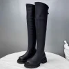 chaussures plates femmes genou bottes hautes plate forme mode chaussures d'hiver concepteur nouvelle femme bottes hautes 2025 nouvelle marque goth mujer chelsea botas