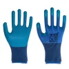 gants d'assurance du travail, gants trempés en relief en latex résistant à l'usure pour le travail de chantier de construction
