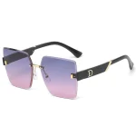 Respzed-Lunettes de soleil sans monture pour femmes et hommes, lunettes de soleil de créateurs vintage, nuances rouges carrées, lunettes UV400, vente en gros