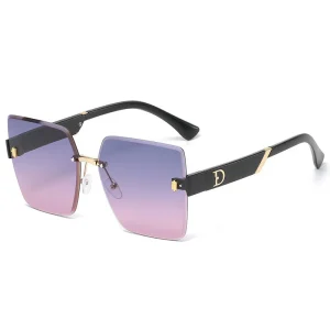 Respzed-Lunettes de soleil sans monture pour femmes et hommes, lunettes de soleil de créateurs vintage, nuances rouges carrées, lunettes UV400, vente en gros