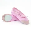 ballets en toile pour filles, pantoufles de danse de ballet plates, chaussures de danse pour adultes, femmes et enfants, classiques à semelle fendue en cuir souple