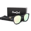 sungod miras lunettes de soleil miroir bleu lunettes à verres polarisés pour hommes lunettes de soleil carrées rétro à la mode pour hommes sport so1 : avec boîte