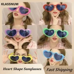 Grandes lunettes de soleil respirantes en forme de cœur, lunettes de soleil drôles, nuances de plage, costume de fête, lunettes de carnaval, décor de mode, nouveauté