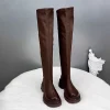 chaussures plates femmes genou bottes hautes plate forme mode chaussures d'hiver concepteur nouvelle femme bottes hautes 2025 nouvelle marque goth mujer chelsea botas