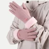 gants chauds coupe vent pour femmes, gants d'hiver résistants au froid pour écran tactile, gants pour doigts, décorations de noël
