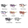 lunettes de soleil carrées surdimensionnées pour femmes, marque de mode, grande monture, vintage, pilote extérieur dégradé, oculos de sol