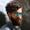 lunettes de soleil steampunk classiques pour hommes et femmes, lunettes rétro rondes à monture métallique