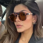 Lunettes de soleil rondes Steampunk vintage pour hommes et femmes, lunettes rétro modernes, lunettes UV400 mn, marque de luxe, 2025