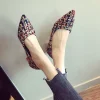 femmes chaussures plates style élégant bout pointu dame chaussures à talons plats sans lacet mocassins plus petite taille 33 34 41 42 43 44 45 noir décontracté
