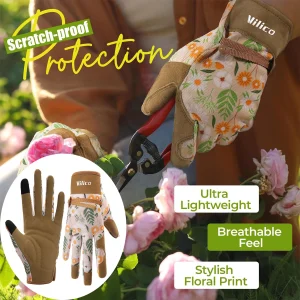 Gants de jardinage pour femmes, respirants, en cuir, pour jardin, cour, meilleur cadeau pour les jardins