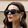 Marque de mode lunettes de soleil de créateur de luxe femmes 2025 nouvel été surdimensionné lettre nuances lunettes Vintage à la mode lunettes de soleil carrées