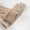 gants de luxe pour femmes, style élégant, à la mode, garde au chaud du bout des doigts, à clapet, en peluche douce, pour la conduite, mignon, joli, coupe vent