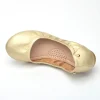 mocassins de ballet en cuir pour femmes, chaussures de marque de luxe, plates, pliables, à la mode, pour bal, mariage