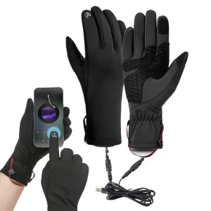 Gants électriques chauffants USB imperméables pour femmes, écran tactile antidérapant, multifonctions, fournitures d&rsquo;hiver, métropolitain