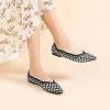 chaussures plates tricotées respirantes pour femmes, divers motifs à la mode, belles couleurs, nouvelles chaussures, 2025
