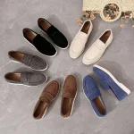 Chaussures confortables à fond plat pour femmes, faciles à porter, Style britannique, nouveau Style, cuir PU, matériau intérieur, Surfac en velours, printemps automne