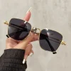 lunettes de soleil punk vintage carrées en métal, chic et polyvalentes pour hommes et femmes, pour la conduite, les sports de plein air, la pêche