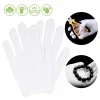 gants de travail en coton blanc pour mains sèches, manutention de film, spa, cérémonie isotoniale, haute commande, ménage, livres, outils, mitaines, 1/5 paires
