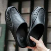 chaussons pour hommes, chaussures plates à enfiler, sandales de plage à la mode, demi chaussures confortables et douces pour la maison, taille 40 47