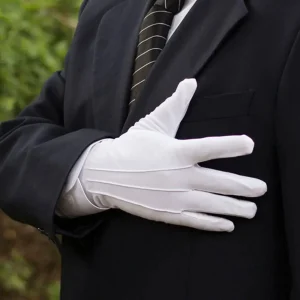 Nouveaux gants en coton blanc doux, étiquette hydratante pour les mains, gants en coton formels, uniforme de serveur de Police, gants de conduite fins