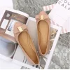 2025 fangxiting ballerines nouveau cuir tête ronde arc peu profond multifonctionnel chaussures simples femmes en cuir arc arc conception