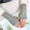 2025 nouvelles femmes chauffe mains gants d'hiver mode tricot fausse laine mitaine chaud sans doigts gant gants femme femmes gants