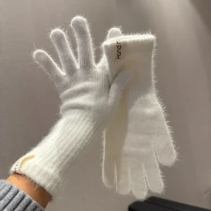 Gants en laine et cachemire pour femmes, tricot par câble pour écran tactile, trou pour les doigts, hiver et automne, longueur de poignet chaude, gants classiques, mitaine féminine