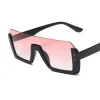 lunettes de soleil multicolores pour hommes et femmes, nouveau style, grande monture carrée, visage rond, rétro, intégrées