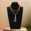 Chapelet Mala 108 fait à la main, 8mm, Original Rudraksha, perles nouées, collier Japamala, Bracelet de méditation, bijoux de bénédiction de Yoga