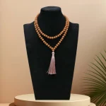 Chapelet Mala 108 fait à la main, 8mm, Original Rudraksha, perles nouées, collier Japamala, Bracelet de méditation, bijoux de bénédiction de Yoga