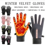 Gants d&rsquo;hiver pour femmes, doublés en polaire, coupe-vent, résistants au froid, chauds, compatibles avec écran tactile, antidérapants, pour la conduite, l&rsquo;équitation de motos, l&rsquo;extérieur, gants pour hommes