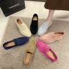 chaussures de marche décontractées en daim pour femmes, mocassins paresseux à enfiler, mules confortables, chaussures de conduite, extérieur, mode, nouveau, 2024