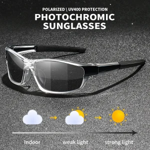 Lunettes de soleil polarisées photochromiques pour hommes et femmes, Vintage, pour pêche, cyclisme, conduite, alpinisme, caméléon, UV400