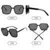 respzed lunettes de soleil carrées vintage de luxe pour femmes, lunettes classiques pour femmes, uv400, grande monture