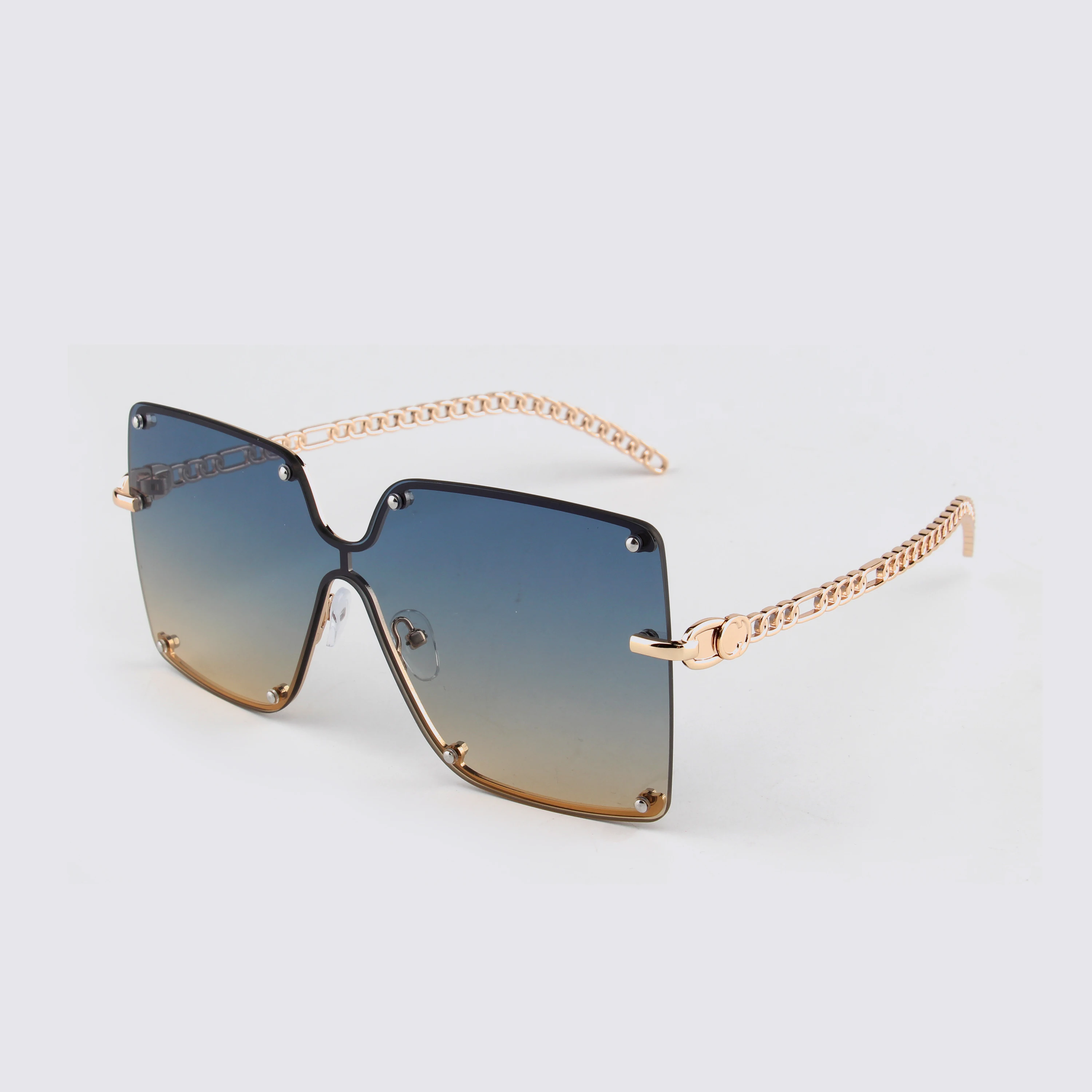 Respzed-Lunettes de soleil carrées vintage sans monture pour hommes et femmes, lunettes de soleil UV400, lunettes de luxe, design de marque, nuances féminines, mode