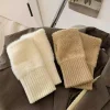 1 paire de gants demi doigt chauds et résistants au froid pour femmes en automne et en hiver, polyvalents et en peluche, gants demi doigt de bureau mignons