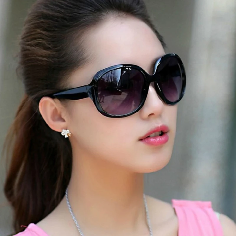 Lunettes de soleil surdimensionnées pour femmes, marque de luxe de styliste, ovales, Vintage, nuances noires, UV400 zonnebril dames
